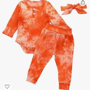 Baby Girl Tie-Dye Long Sleeve Set